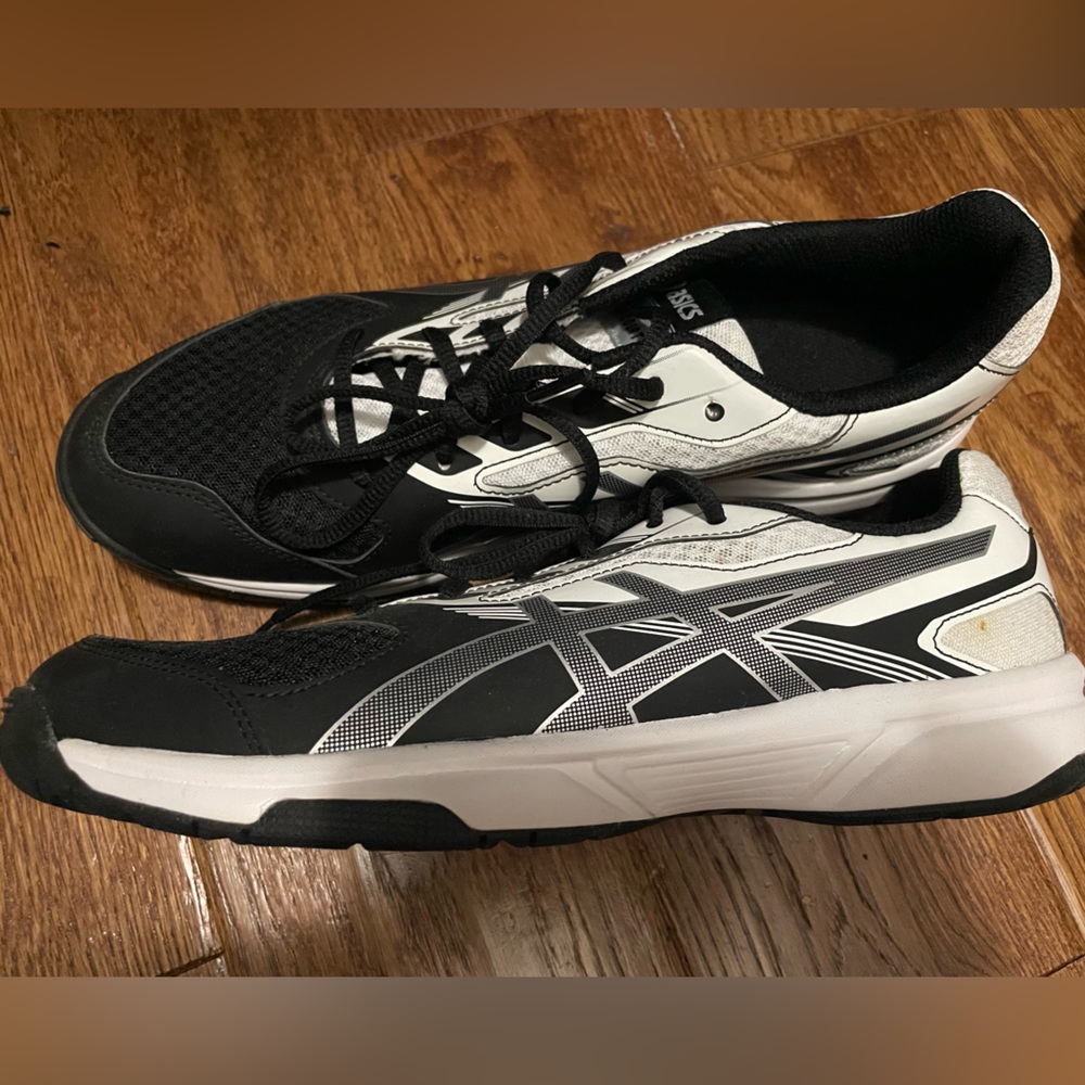 Asics Gel Upcourt 2 Volleyball Shoes White Black B755Y Women Size 11 men’s 9.5